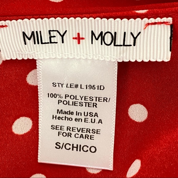 DOLLS KILL Miley & Molly Red Polka Dot Mini Faux Wrap Dress - Picture 5 of 5
